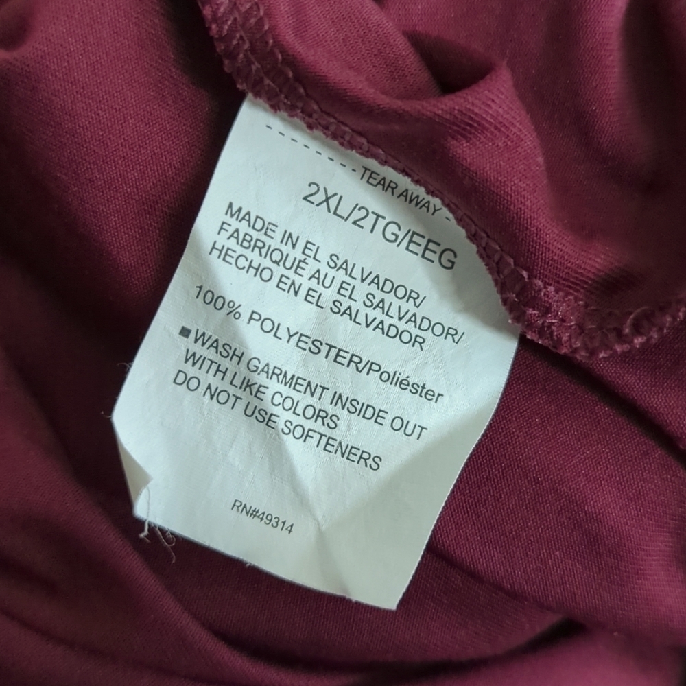 Adidas Boston College Maroon Long Sleeve Top Size 2XL - Picture 7 of 10